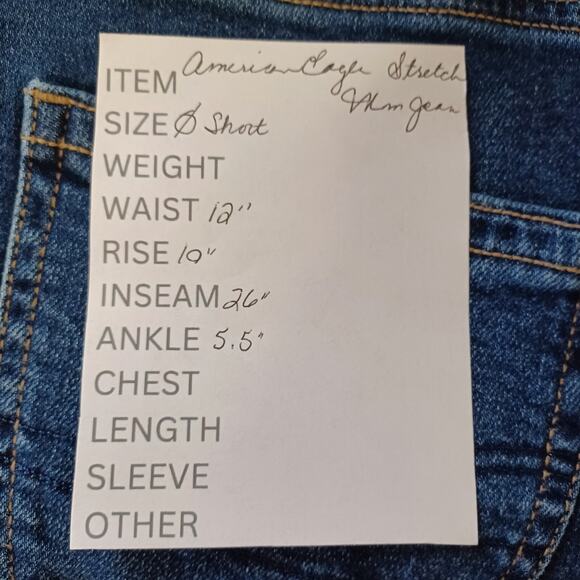 American Eagle MOM JEAN Women’s 0 Short Blue Medium Wash Mid Rise Stretch Denim - Picture 11 of 11